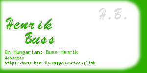 henrik buss business card